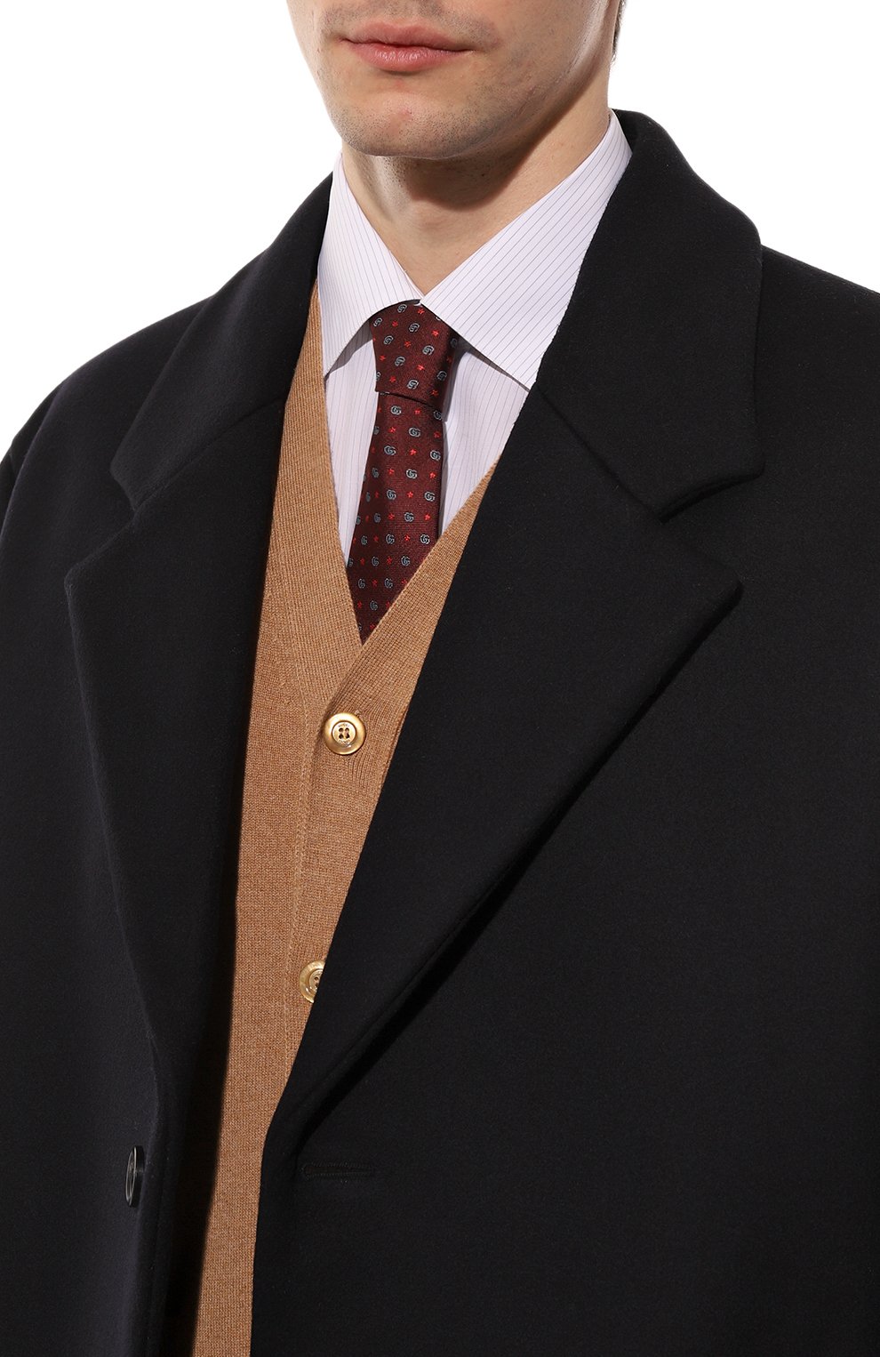 Шелковый галстук GUCCI бордового цвета по цене 28800 руб., арт. 672466 4E002, фото 2 Шелковый галстук GUCCI, арт. 672466 4E002, фото 2
