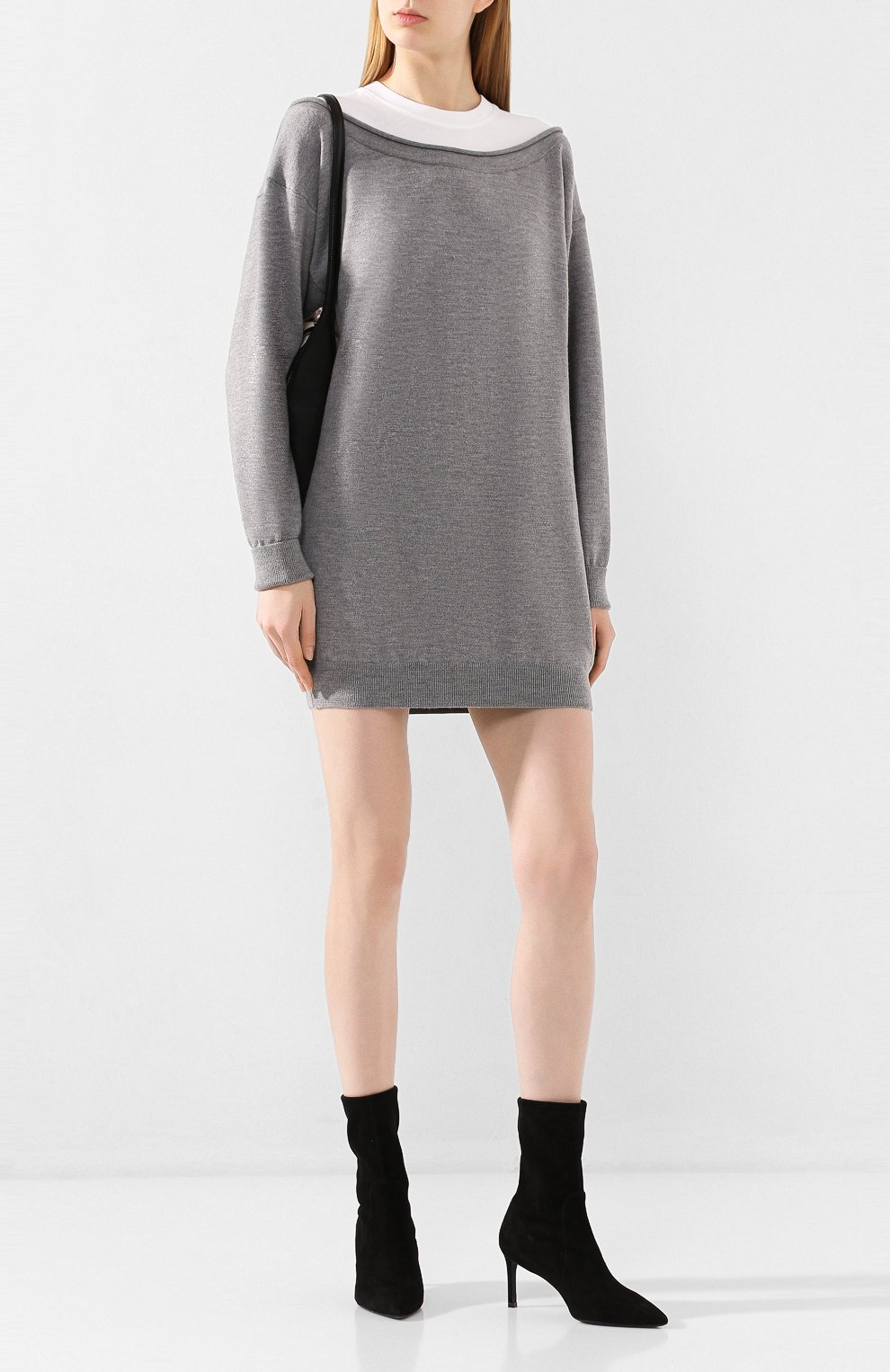 Шерстяное платье ALEXANDERWANG.T серого цвета по цене 55950 руб., арт. 4KC1206073, фото 2 Шерстяное платье ALEXANDERWANG.T, арт. 4KC1206073, фото 2