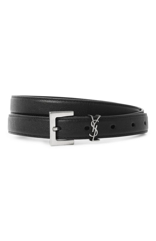 Кожаный ремень Saint Laurent 612616/BRM0E Чёрный 612616/BRM0E
