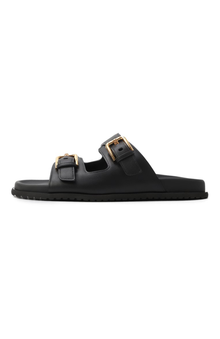 Женские кожаные шлепанцы new hawaii DOLCE & GABBANA черного цвета, арт. CQ0632/AS738 | Фото 4 (Подошва: Плоская; Материал внутренний: Натуральная кожа; Материал внешний: Натуральная кожа; Размерность: Идёт в размер; Автоматизация ТО: Проставлено; Автоматизация состава: Проставлено)