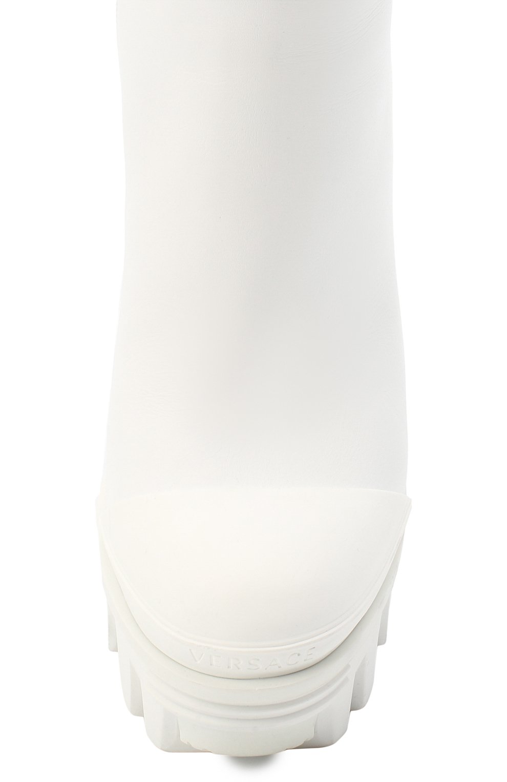 Кожаные ботильоны delphi VERSACE белого цвета по цене 144500 руб., арт. DST494S/DVT2P, фото 5 Кожаные ботильоны delphi VERSACE, арт. DST494S/DVT2P, фото 5