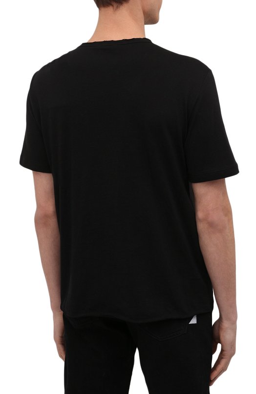 Хлопковая футболка Saint Laurent 683816/Y2ZJ2 Чёрный  683816/Y2ZJ2 Фото 4