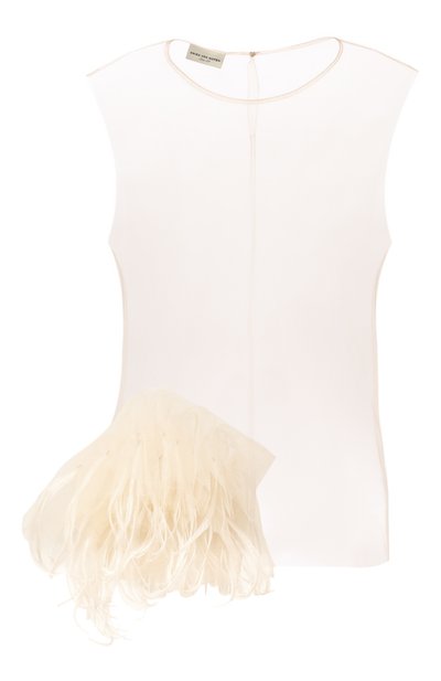 Топ с отделкой перьями DRIES VAN NOTEN, арт. 201-18636-9306, фото 1