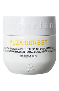 Увлажняющий дневной крем yuza sorbet (50ml) ERBORIAN бесцветного цвета, арт. 780246 | Фото 1 (Материал внутренний: Не назначено; Региональные ограничения белый список (Axapta Mercury): Не проставлено; Нос: Не проставлено; Тип продукта: Кремы; Назначение: Для лица; Статус проверки: Проверена категория)