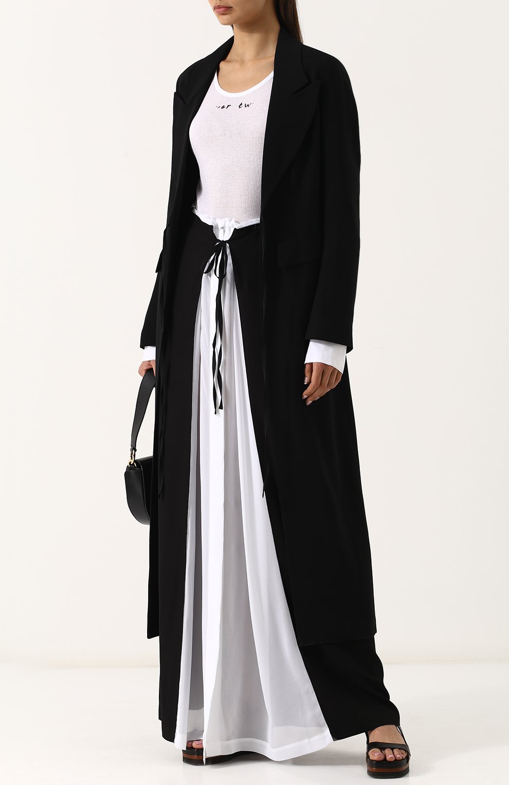 Юбка-макси из вискозы с контрастной вставкой ANN DEMEULEMEESTER, арт. 1801-1760-150-098, фото 2