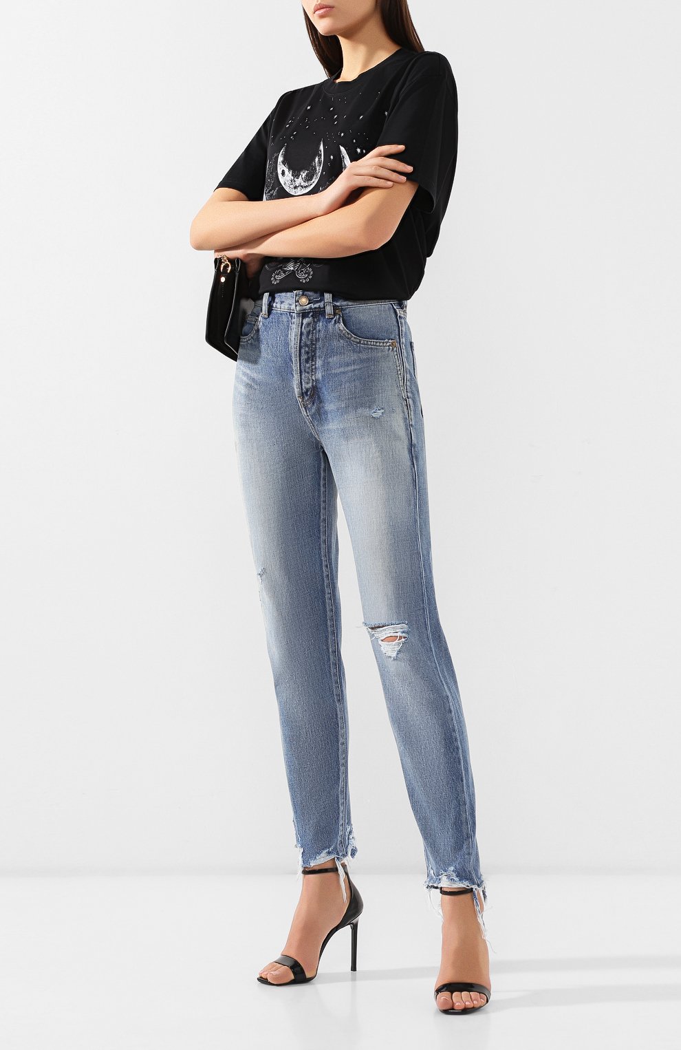 Джинсы с потертостями SAINT LAURENT, арт. 561545/YE852, фото 2