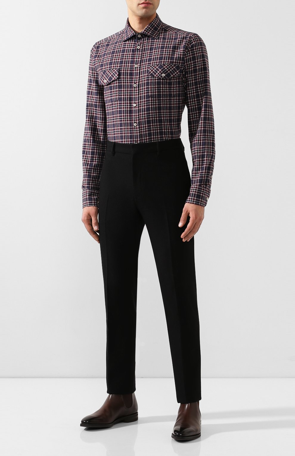 Рубашка из смеси хлопка и шерсти SAND, арт. 8243 IVER C TRIM P0CKET, фото 2