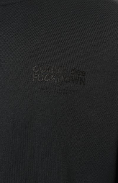 Хлопковый свитшот COMME DES FUCKDOWN темно-серого цвета по цене 11100 руб., арт. CFABM01326, фото 5 Хлопковый свитшот COMME DES FUCKDOWN, арт. CFABM01326, фото 5