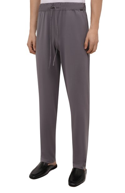 Хлопковые домашние брюки HANRO серого цвета по цене 11550 руб., арт. 075435, фото 3 Хлопковые домашние брюки HANRO, арт. 075435, фото 3