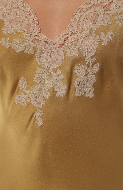 Шелковая сорочка CARINE GILSON зеленого цвета по цене 161500 руб., арт. AG0308DP, фото 5 Шелковая сорочка CARINE GILSON, арт. AG0308DP, фото 5