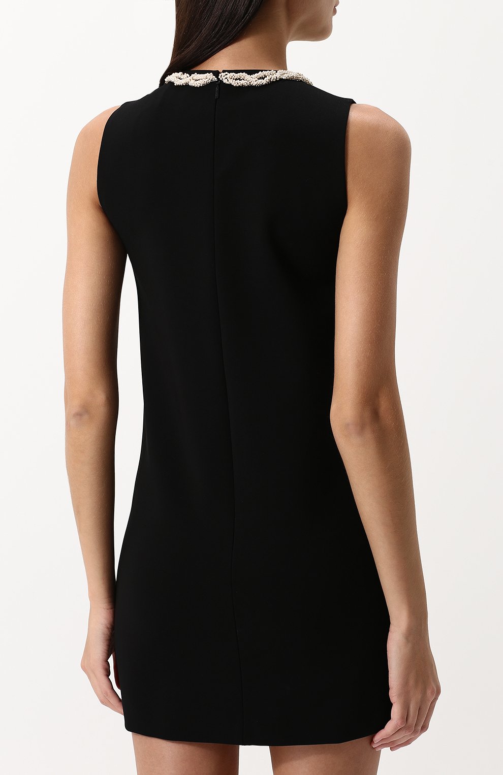 Однотонное мини-платье без рукавов с декоративной отделкой GUCCI, арт. 501510/X9M62, фото 4