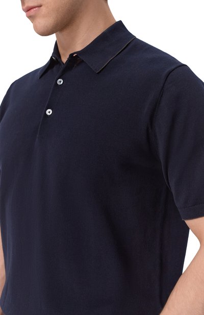 Хлопковое поло VAN LAACK темно-синего цвета по цене 27300 руб., арт. VL-SANDR0-SBF/S00301, фото 5 Хлопковое поло VAN LAACK, арт. VL-SANDR0-SBF/S00301, фото 5
