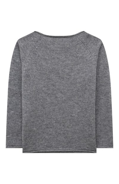 Кашемировый пуловер IL GUFO серого цвета по цене 21300 руб., арт. A22MA340EM300/24M-36M, фото 2 Кашемировый пуловер IL GUFO, арт. A22MA340EM300/24M-36M, фото 2