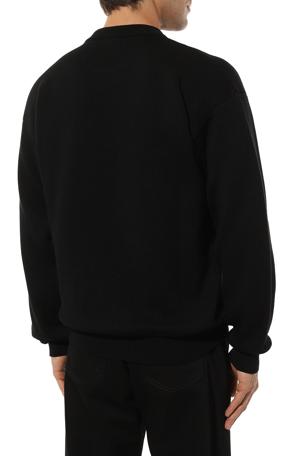 Шерстяной свитшот VTMNTS черного цвета по цене 87800 руб., арт. VL18KN100W, фото 4 Шерстяной свитшот VTMNTS, арт. VL18KN100W, фото 4