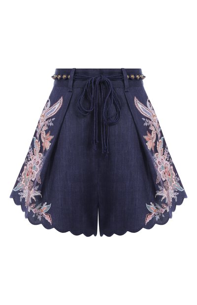 Женские льняные шорты ZIMMERMANN, арт. 4558ASS251