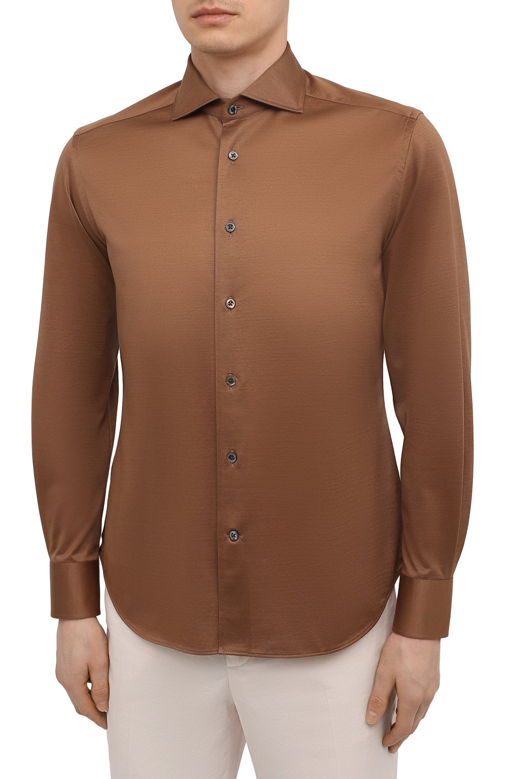 Хлопковая рубашка CORNELIANI, арт. 87P112-1111214/00, фото 3