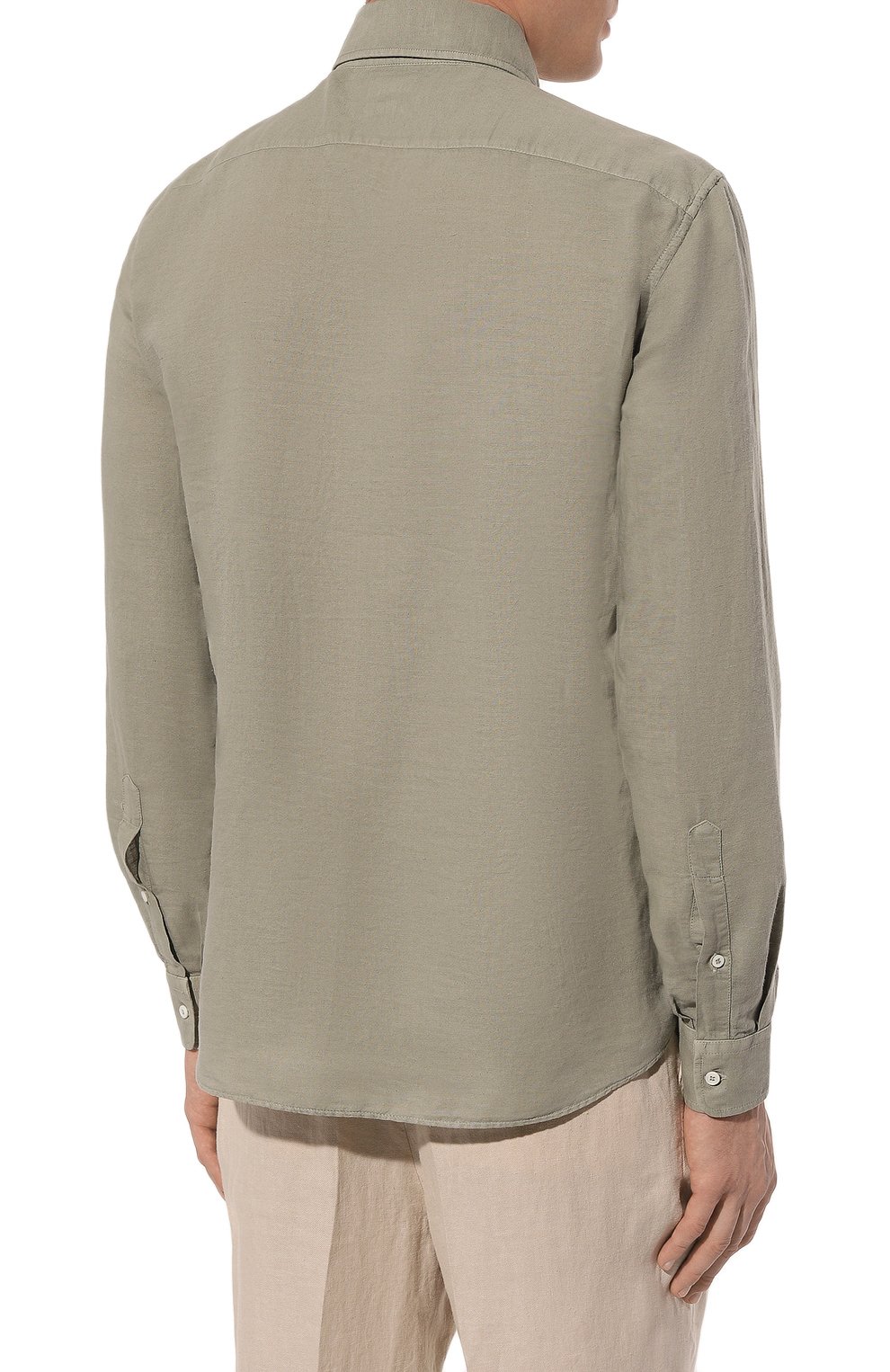 Рубашка изо льна и хлопка BRUNELLO CUCINELLI, арт. MD6983040P, фото 4