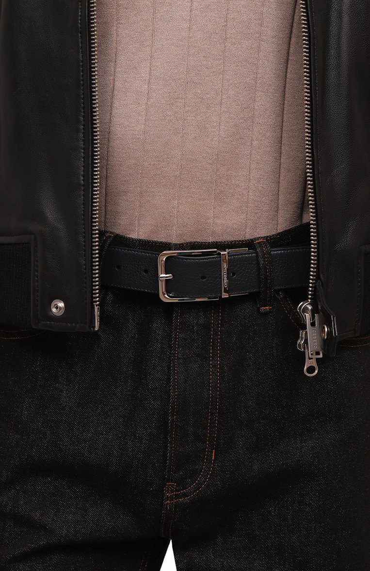 Мужской двусторонний ремень CORNELIANI темно-синего цвета, арт. 93V305-9320849 | Фото 2 (Материал: Натуральная кожа; Нос: Не проставлено; Материал сплава: Проставлено; Случай: Повседневный)