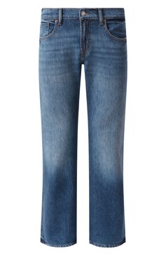 Мужские джинсы 7 FOR ALL MANKIND синего цвета, арт. JSMWE150GU | Фото 1 (Длина (брюки, джинсы): Стандартные; Кросс-КТ: Деним; Материал внешний: Деним, Хлопок; Силуэт М (брюки): Прямые; Детали: Делаве; Стили: Кэжуэл, Повседневный)