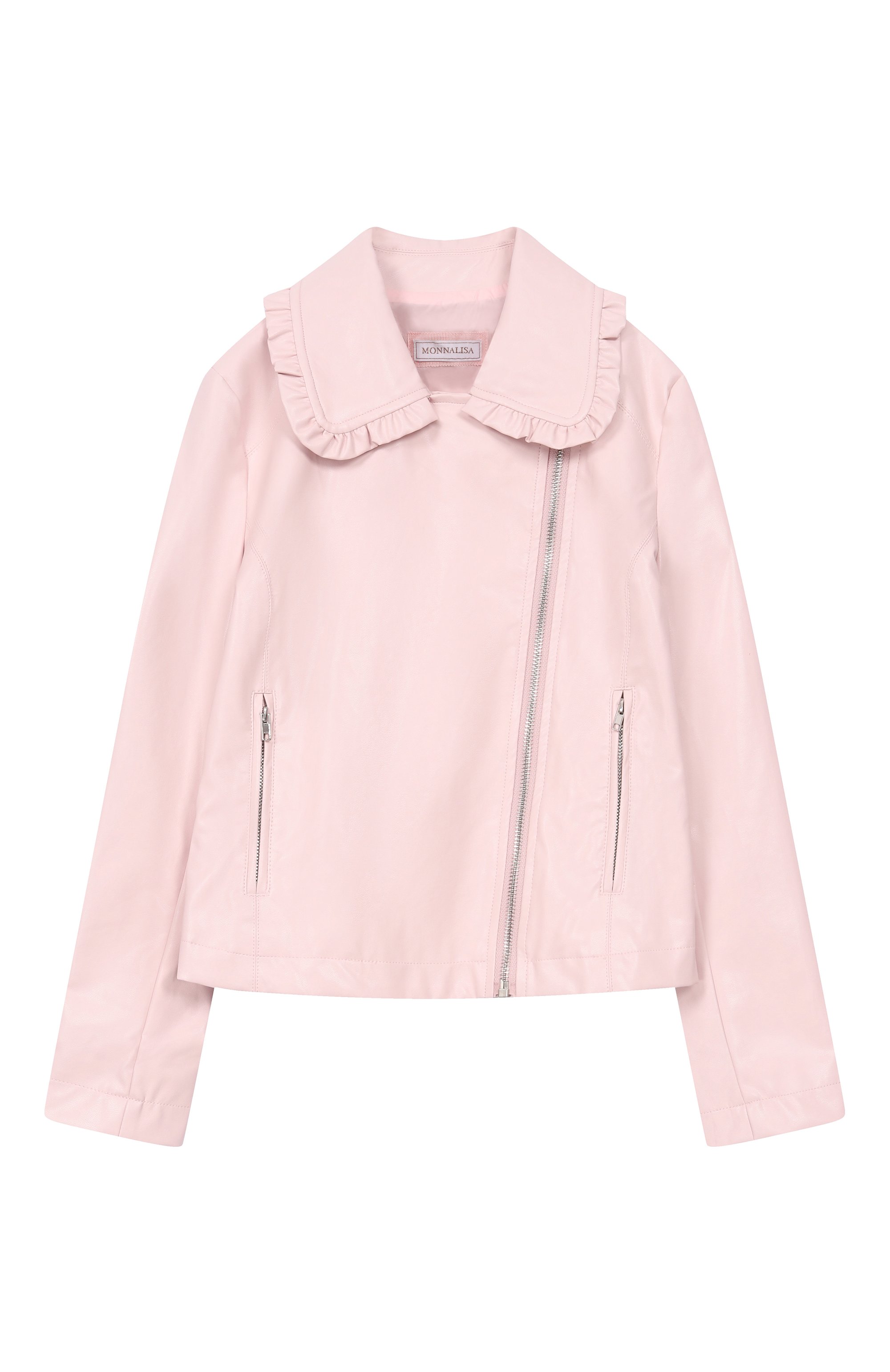 Куртка из экокожи MONNALISA светло-розового цвета по цене 26500 руб., арт. 17G103, фото 1 Куртка из экокожи MONNALISA, арт. 17G103, фото 1