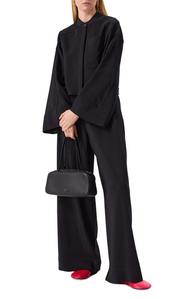 Блузка из вискозы CO черного цвета по цене 65900 руб., арт. 1461MBND-ESSN, фото 2 Блузка из вискозы CO, арт. 1461MBND-ESSN, фото 2