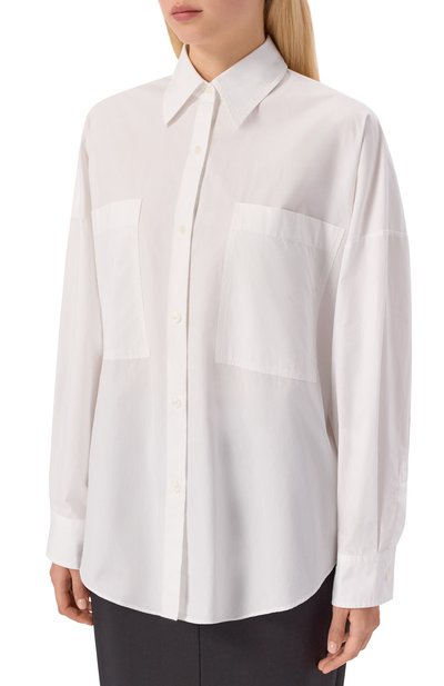 Хлопковая рубашка с отделкой стразами HUGO BLUE, арт. 50550592, фото 3