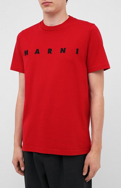 Хлопковая футболка MARNI, арт. HUMU0170P0/S22763, фото 3