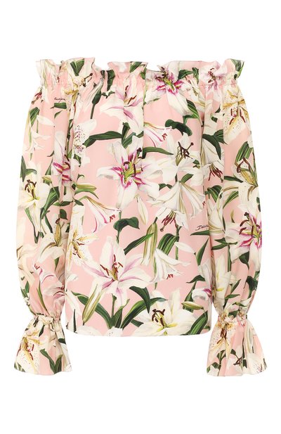 Женский шелковый топ DOLCE & GABBANA, арт. F73R5T/HS15F