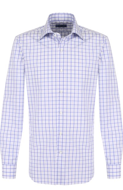 Хлопковая сорочка с воротником кент ANDREA CAMPAGNA, арт. 3-2028, фото 1