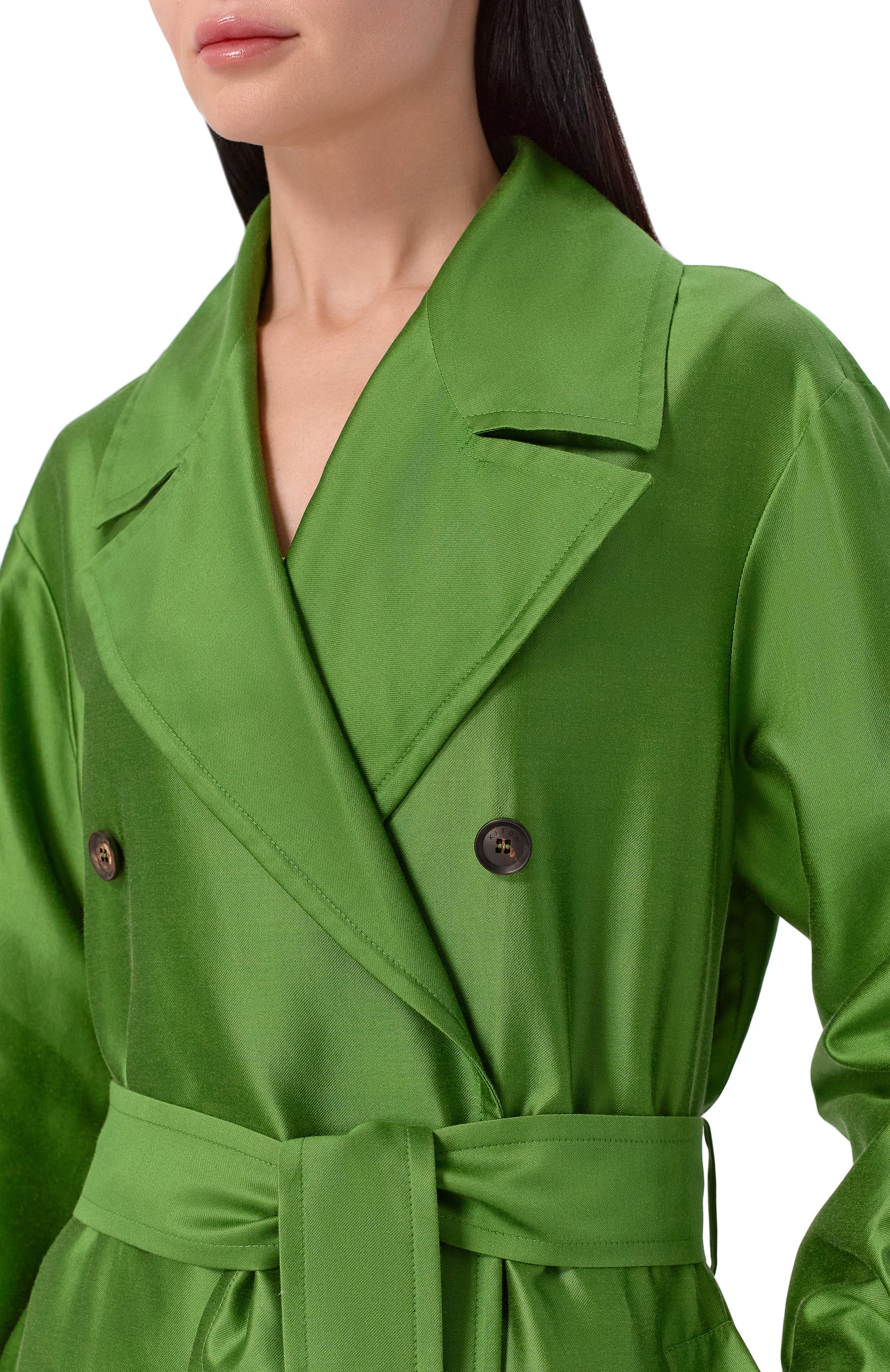 Плащ из хлопка и шелка KITON, арт. D61615K09R19, фото 5