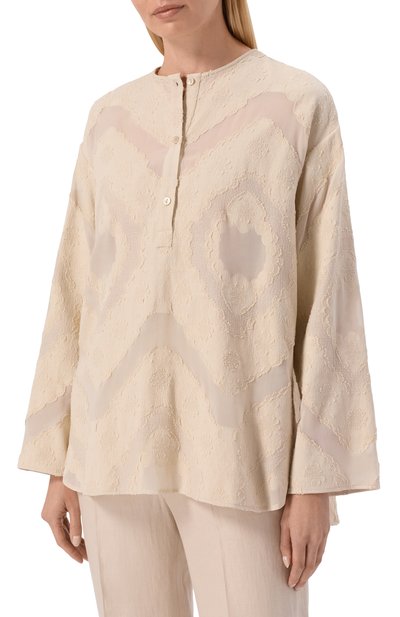 Блузка из хлопка и вискозы AGNONA, арт. TD1112E/J2001E, фото 3