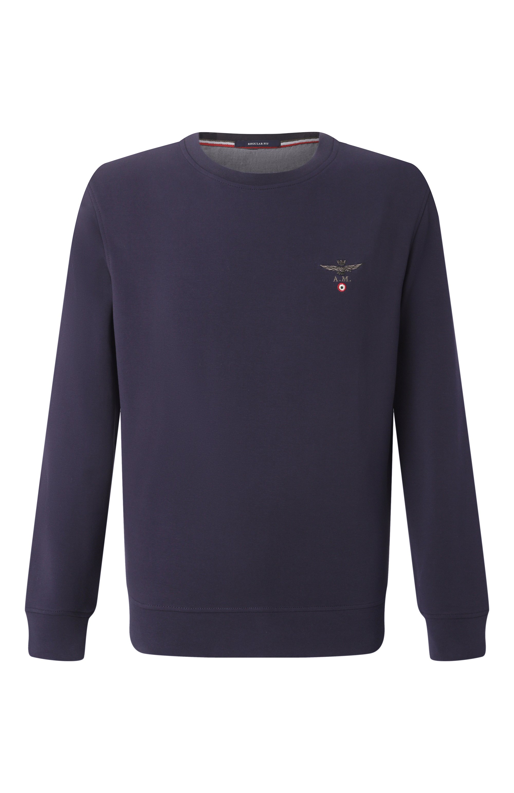 Хлопковый свитшот AERONAUTICA MILITARE темно-синего цвета по цене 13950 руб., арт. 241/FE1769F459, фото 1 Хлопковый свитшот AERONAUTICA MILITARE, арт. 241/FE1769F459, фото 1