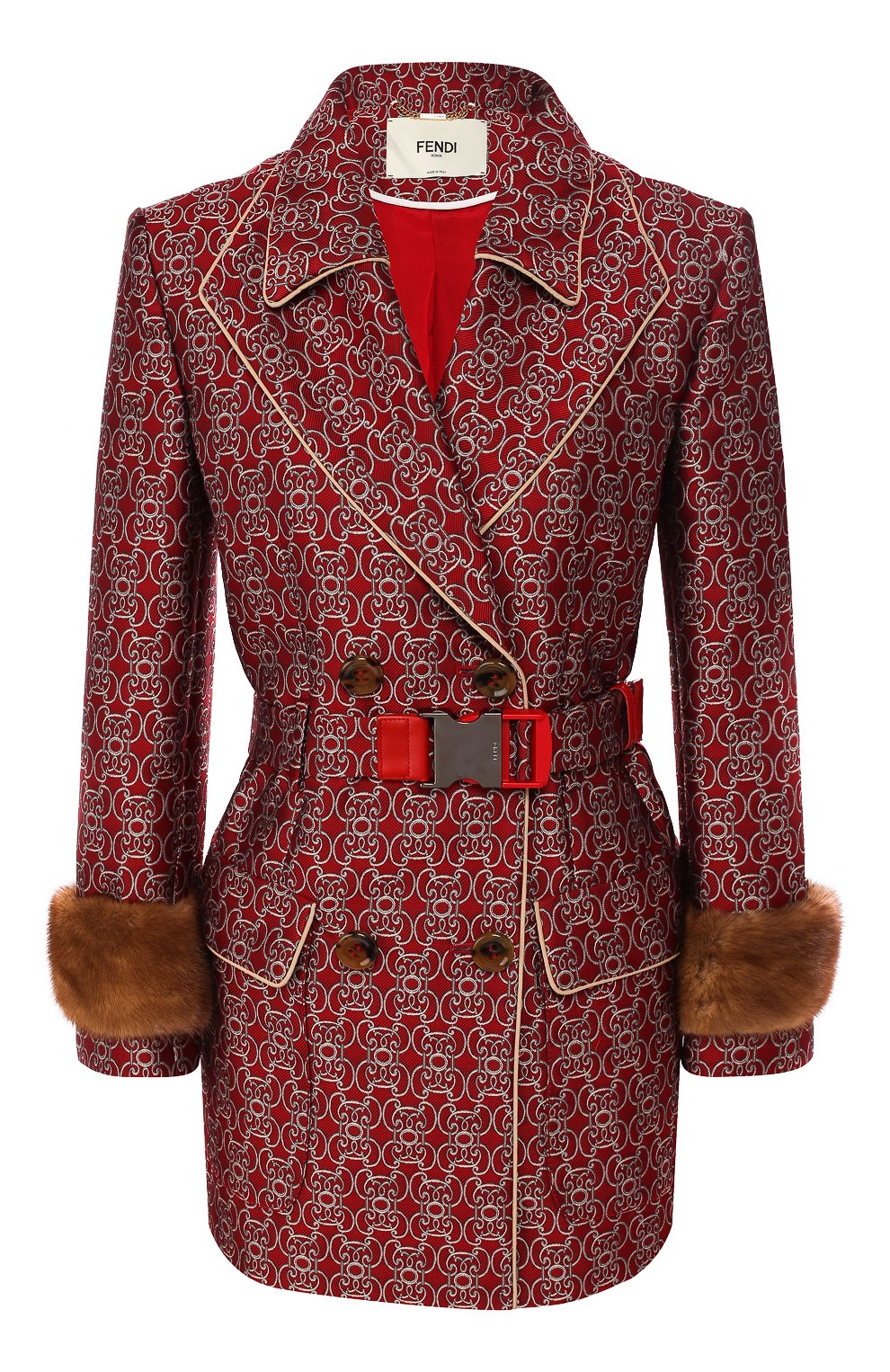 Жакет с меховой отделкой FENDI, арт. FF8667 A8EH, фото 1
