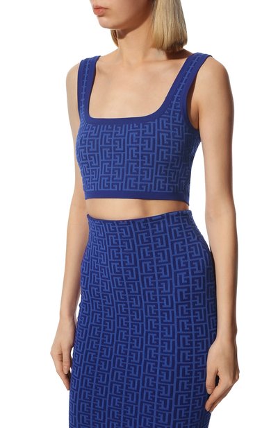 Бра-топ из шерсти и вискозы BALMAIN, арт. XF1AA035/KB02, фото 3