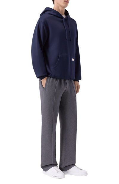 Хлопковые брюки DOLCE & GABBANA серого цвета по цене 125500 руб., арт. GP0M5Z/G7PJ7, фото 2 Хлопковые брюки DOLCE & GABBANA, арт. GP0M5Z/G7PJ7, фото 2