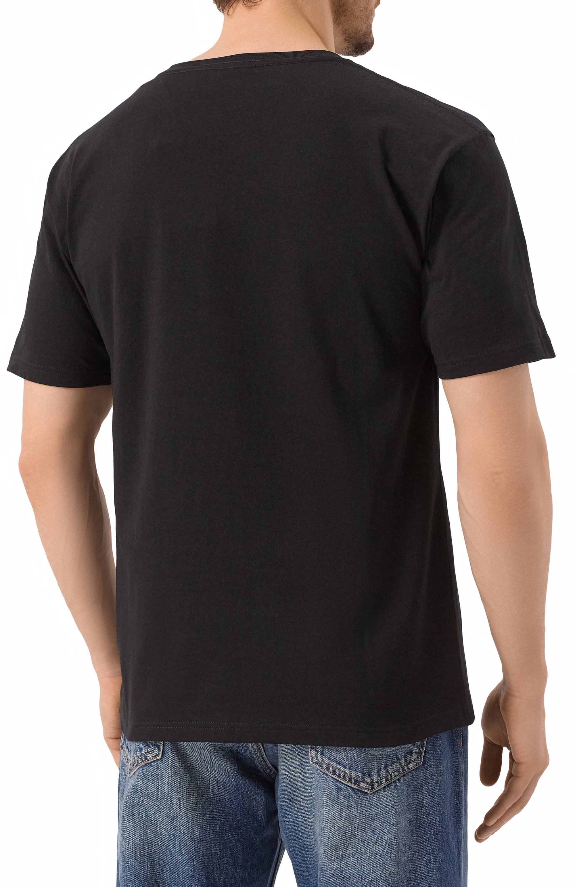 Хлопковая футболка VALENTINO черного цвета по цене 91950 руб., арт. 6V3MG16P/AQ9, фото 4 Хлопковая футболка VALENTINO, арт. 6V3MG16P/AQ9, фото 4