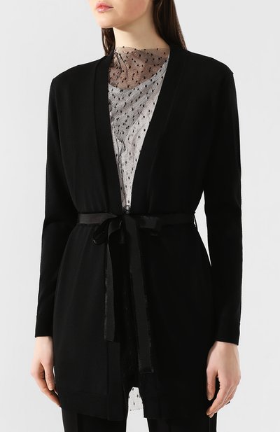 Шерстяной кардиган REDVALENTINO черного цвета по цене 37500 руб., арт. TR3KAA53/4VM, фото 3 Шерстяной кардиган REDVALENTINO, арт. TR3KAA53/4VM, фото 3