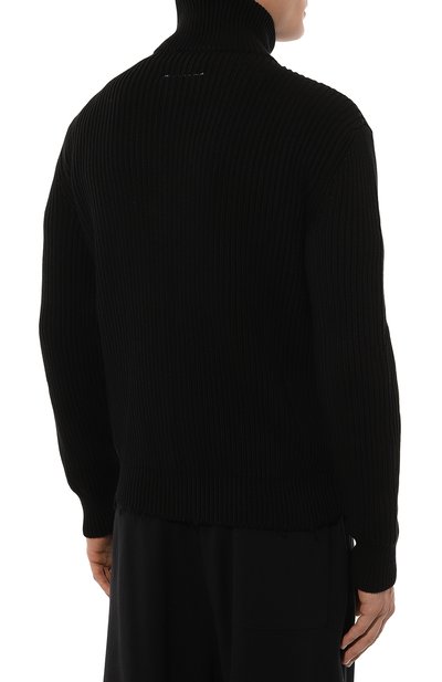 Хлопковый кардиган MM6 черного цвета по цене 84650 руб., арт. SH0AM0028/M13039, фото 4 Хлопковый кардиган MM6, арт. SH0AM0028/M13039, фото 4