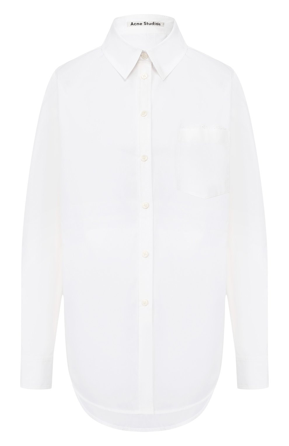 Хлопковая рубашка ACNE STUDIOS белого цвета по цене 18900 руб., арт. AC0127, фото 1 Хлопковая рубашка ACNE STUDIOS, арт. AC0127, фото 1