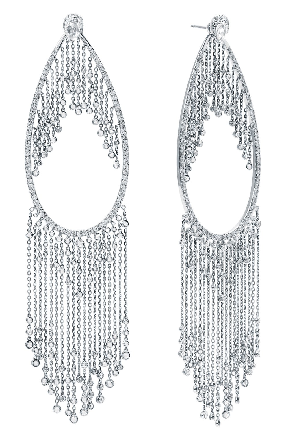 Серьги MIKE JOSEPH бесцветного цвета по цене 3536250 руб., арт. EAR219(W), фото 2 Серьги MIKE JOSEPH, арт. EAR219(W), фото 2