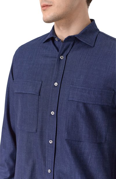 Рубашка из шерсти и шелка PAUL&SHARK, арт. 25413280, фото 5