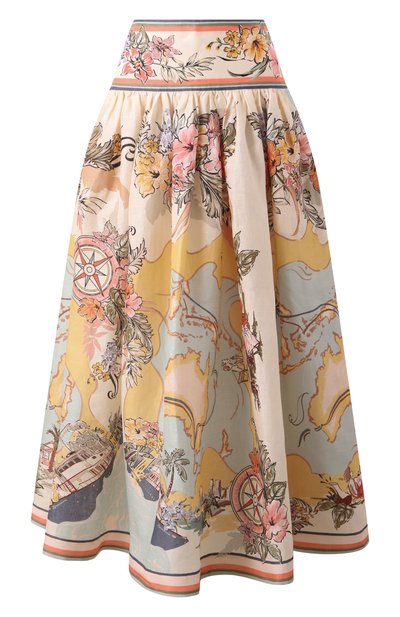 Женский льняная юбка ZIMMERMANN, арт. 1750SRS253