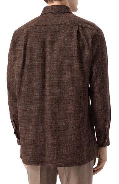 Рубашка из шерсти и шелка KITON, арт. UMC016K0617E12, фото 4