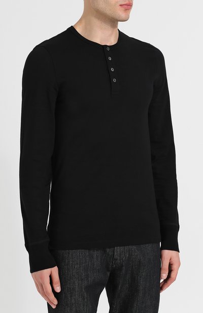 Хлопковый лонгслив-хенли TOM FORD, арт. BR402/TFJ890, фото 3