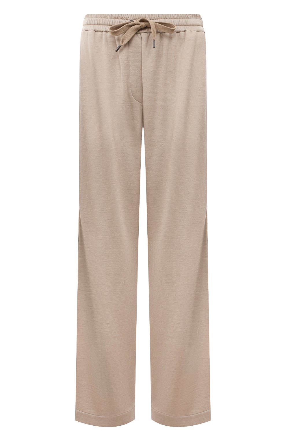 Брюки из хлопка и шелка BRUNELLO CUCINELLI бежевого цвета по цене 211000 руб., арт. MD828SM689, фото 1 Брюки из хлопка и шелка BRUNELLO CUCINELLI, арт. MD828SM689, фото 1