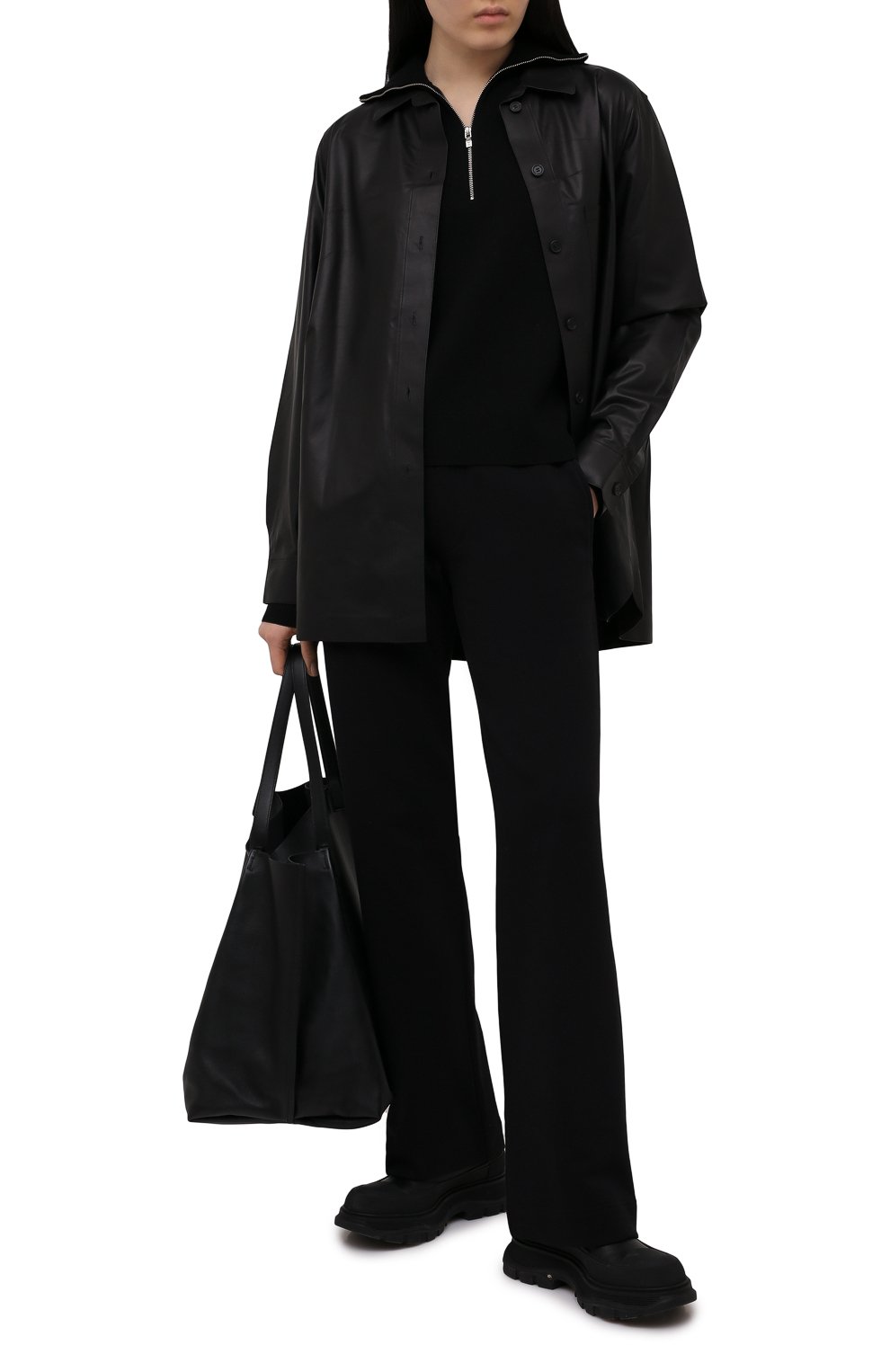 Хлопковые брюки DRIES VAN NOTEN черного цвета по цене 31700 руб., арт. 211-11164-2629, фото 2 Хлопковые брюки DRIES VAN NOTEN, арт. 211-11164-2629, фото 2
