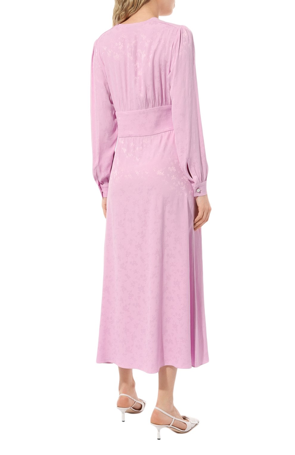 Платье из вискозы LOOM BY RODINA розового цвета по цене 39500 руб., арт. LBR-DROLG, фото 4 Платье из вискозы LOOM BY RODINA, арт. LBR-DROLG, фото 4