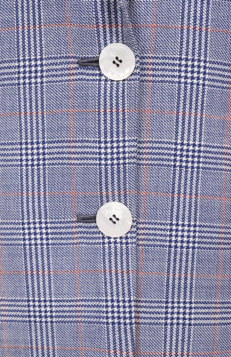 Женский шерстяной жакет KITON голубого цвета, арт. D50514K0950E01 | Фото 6 (Рукава: Длинные; Материал внешний: Шерсть; Длина (для топов): Стандартные; 1-2-бортные: Однобортные; Кросс-КТ: костюм; Женское Кросс-КТ: Жакет-одежда; Стили: Классический; Автоматизация ТО: Проставлено; Автоматизация состава: Проставлено)