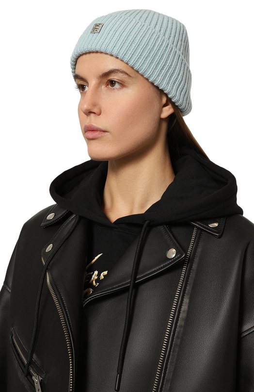 Шапка из шерсти и кашемира Givenchy GWCAPP Голубой  GWCAPP Фото 2