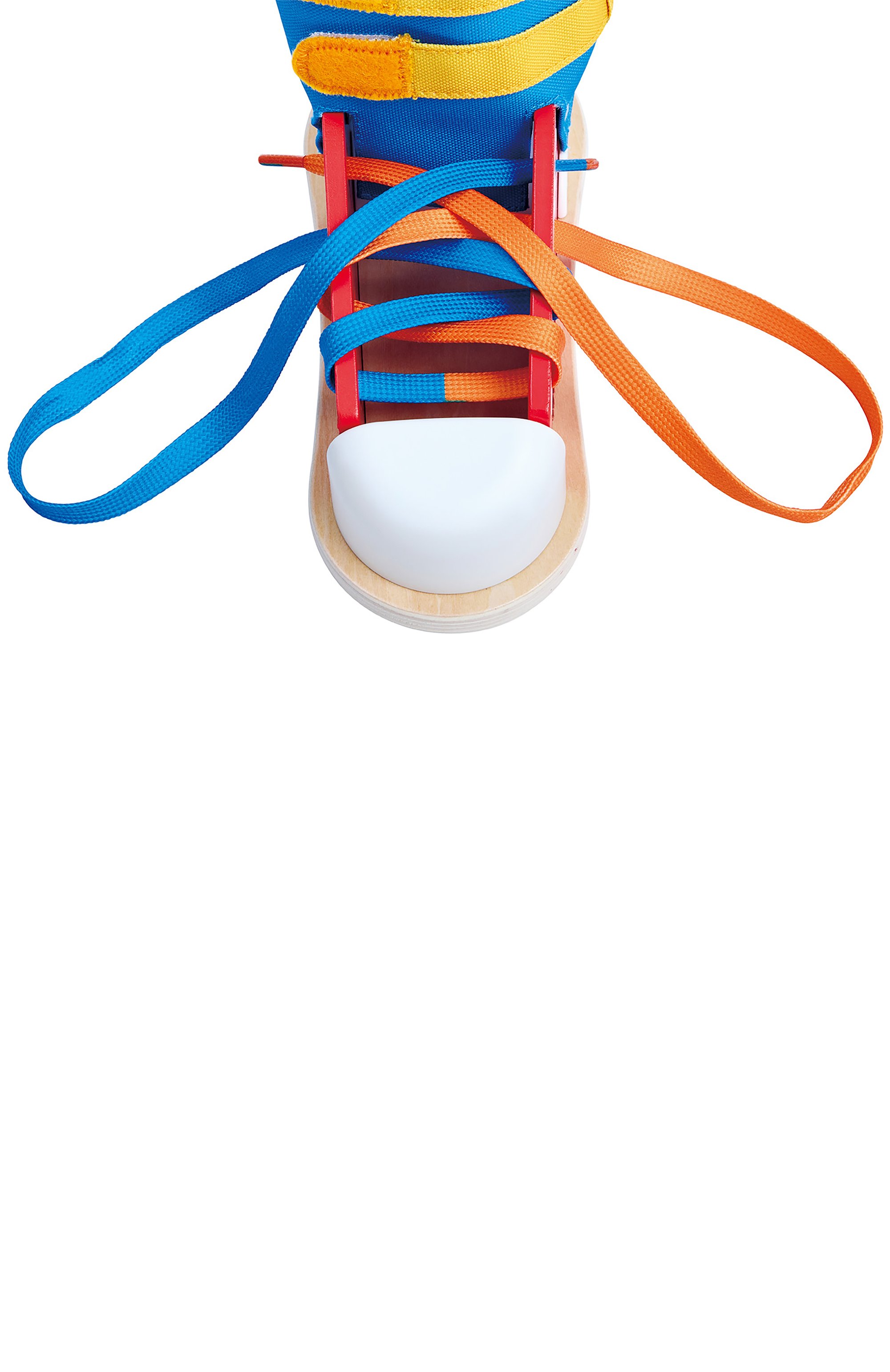 Развивающая игрушка-головоломка завяжи шнурки HAPE разноцветного цвета по цене 4280 руб., арт. E1117_HP, фото 4 Развивающая игрушка-головоломка завяжи шнурки HAPE, арт. E1117_HP, фото 4